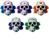 Load image into Gallery viewer, 32 Football Teams Floral Days of the Deads Skull Designs Bundle PNG
