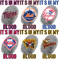 Load image into Gallery viewer, 30 Baseball Teams DNA In My Blood Designs Bundle PNG
