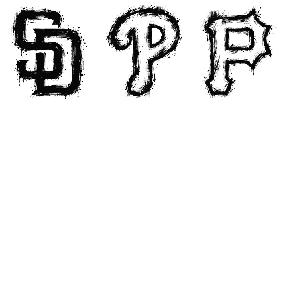30 Ink Brush Splatter Paint Baseball Teams Logos Designs Bundle PNG