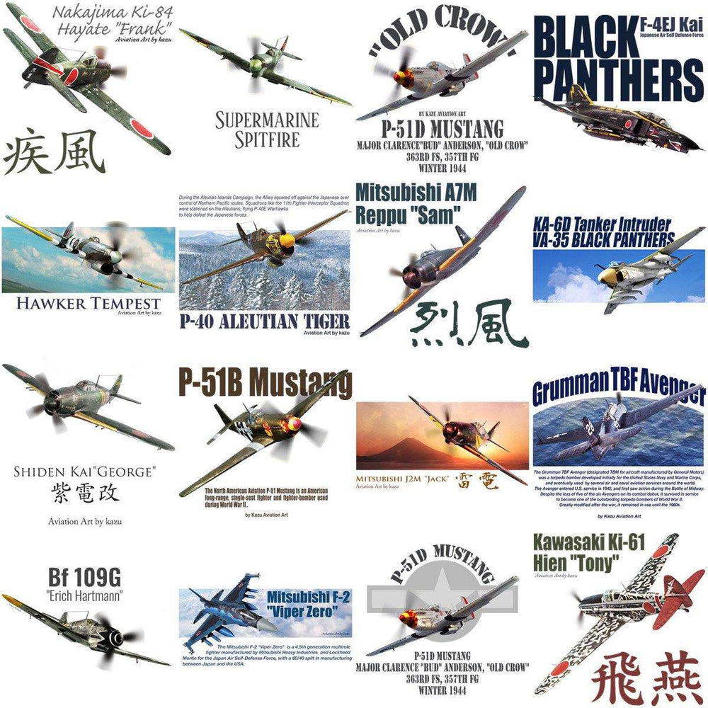90 Aircrafts Military Airplane Designs Bundle PNG