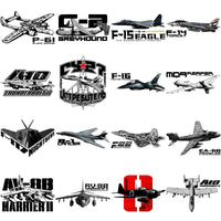 Load image into Gallery viewer, 80 Aircrafts Military Airplane Designs Bundle PNG
