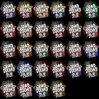 Load image into Gallery viewer, Grad Squad 2026 designs with colorful splashes and graduation caps for print-ready apparel
