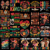 Load image into Gallery viewer, 82 Black History Month Black Designs Bundle PNG
