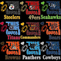 Load image into Gallery viewer, 32 This Girl Loves Football Logo Teams Glitter Designs Bundle PNG

