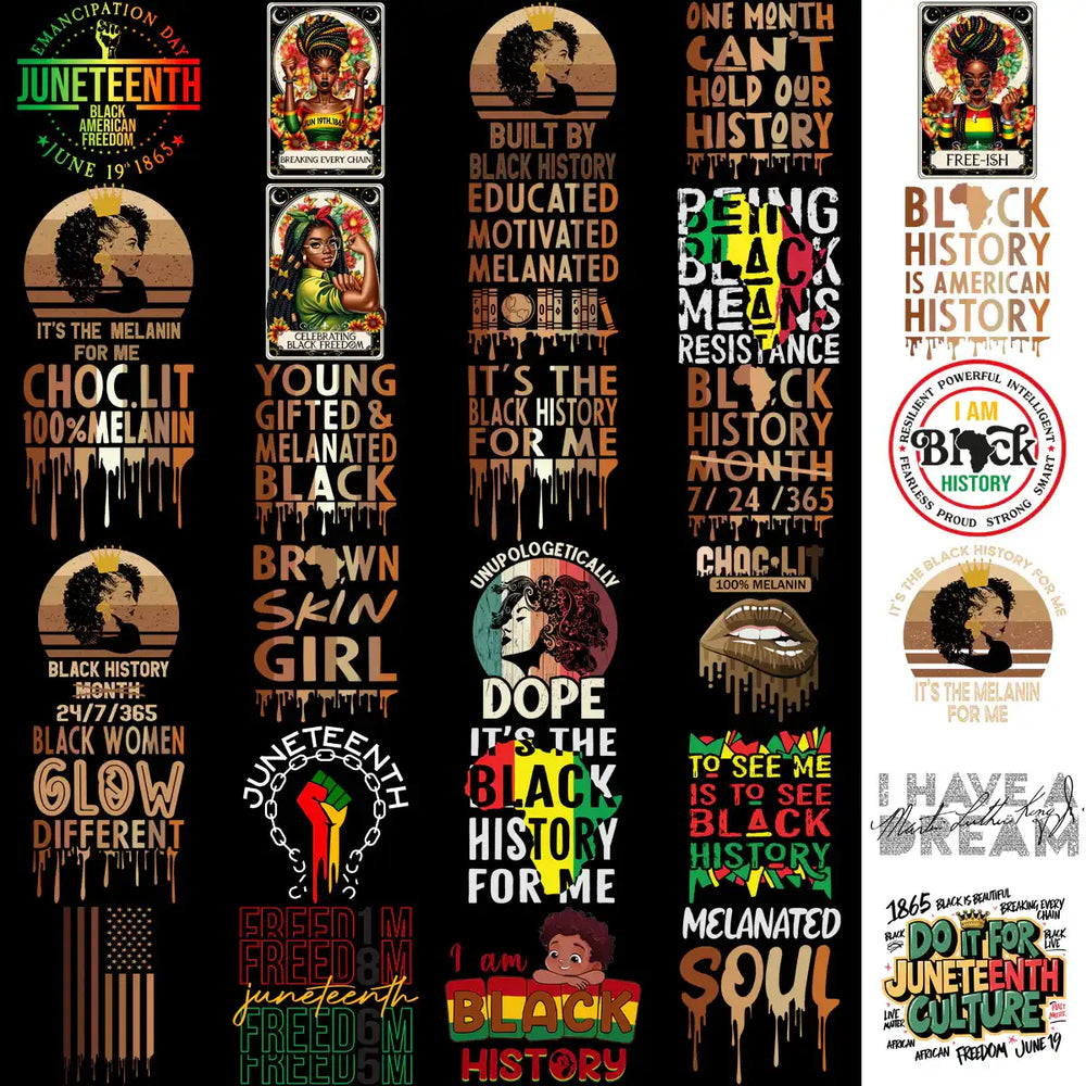 140 Black History Month Black Juneteenth Designs Bundle PNG