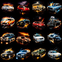 Load image into Gallery viewer, 120 Classic Timeless Cars Streetwear Halftones Designs Bundle PNG
