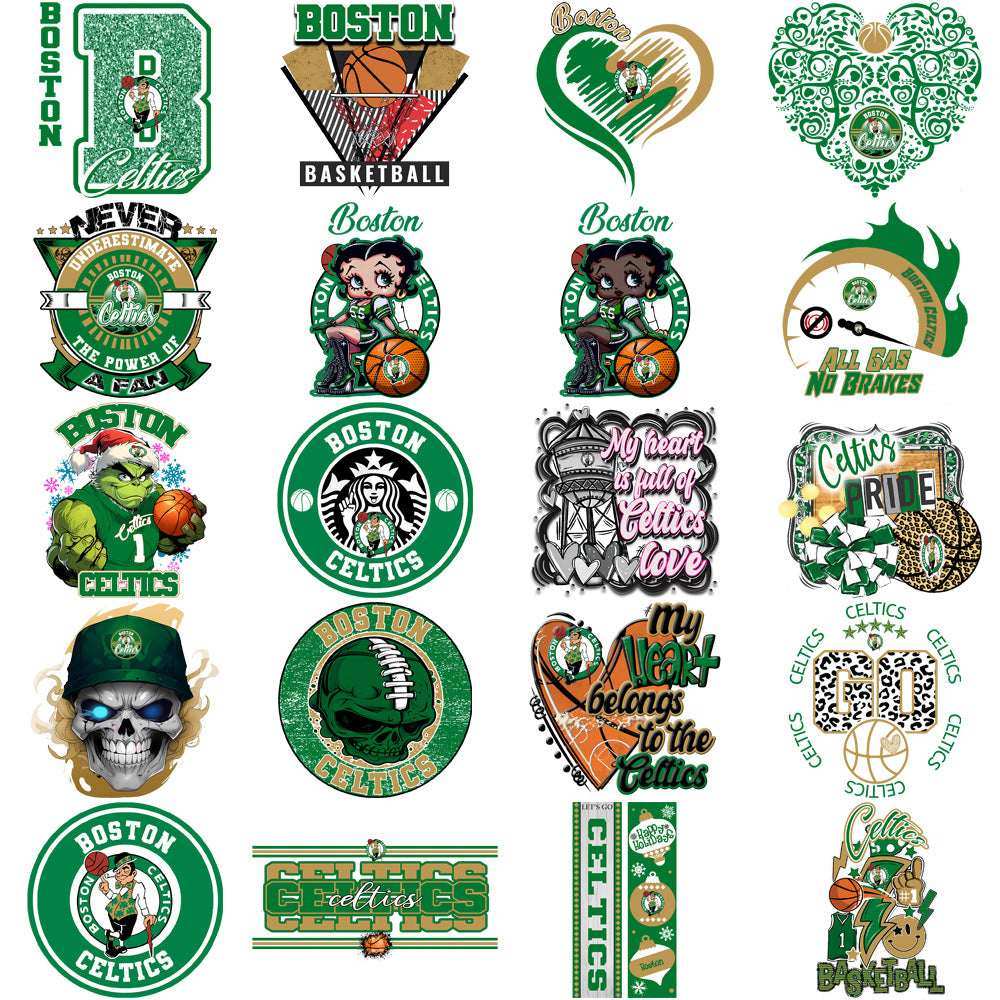 56 Boston Celtics Basketball Designs Bundle PNG