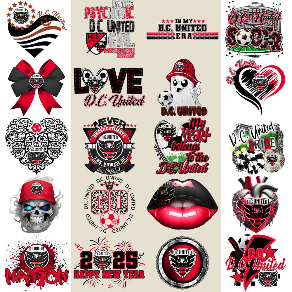 20 D.C. United Soccer Designs Bundle PNG