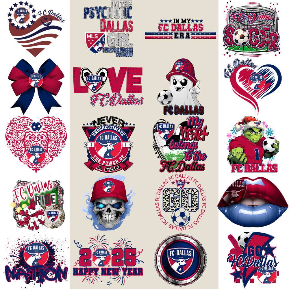 22 FC Dallas Soccer Designs Bundle PNG