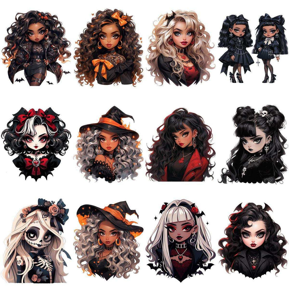 42 Halloween Girls Bundle PNG