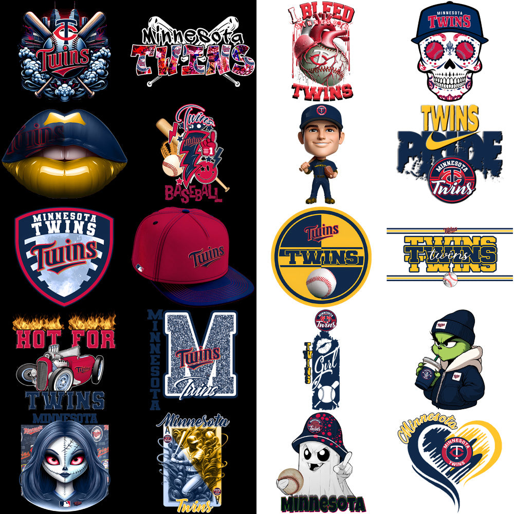 65 Minnesota Twins Baseball Designs Bundle PNG