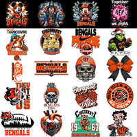Load image into Gallery viewer, 49 Cincinnati Bengals V2 Football Designs Bundle PNG
