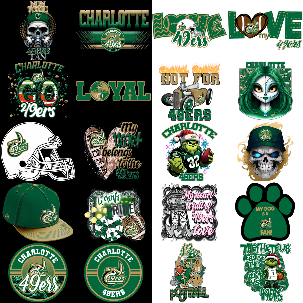 35 Charlotte 49ers Designs Bundle PNG