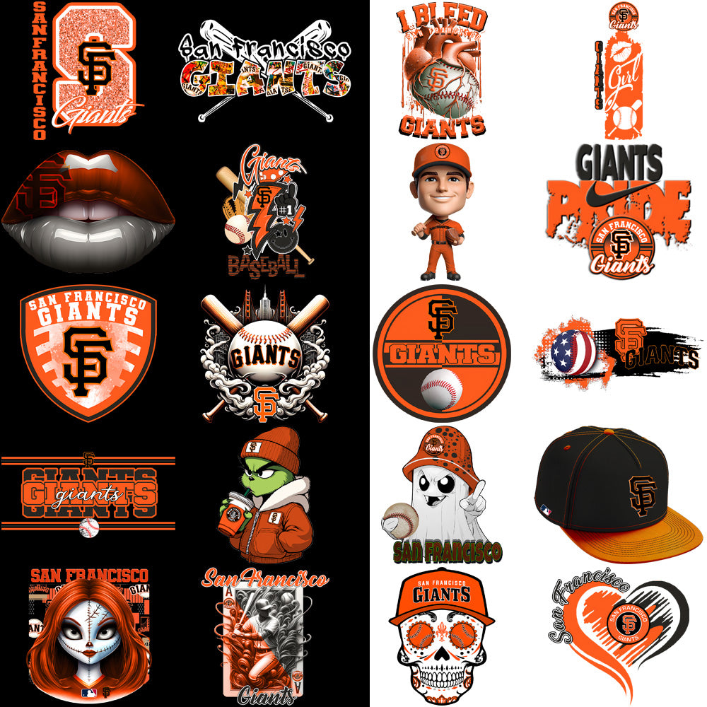 66 San Francisco Giants Baseball Designs Bundle PNG