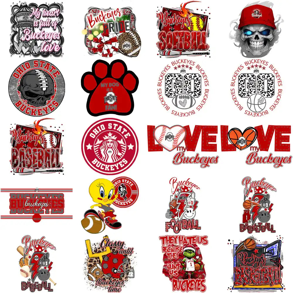 87 Ohio State Buckeyes Designs Bundle PNG