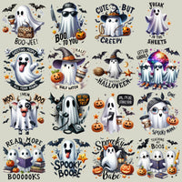 Load image into Gallery viewer, 19 Funny Halloween Ghost Designs Bundle PNG
