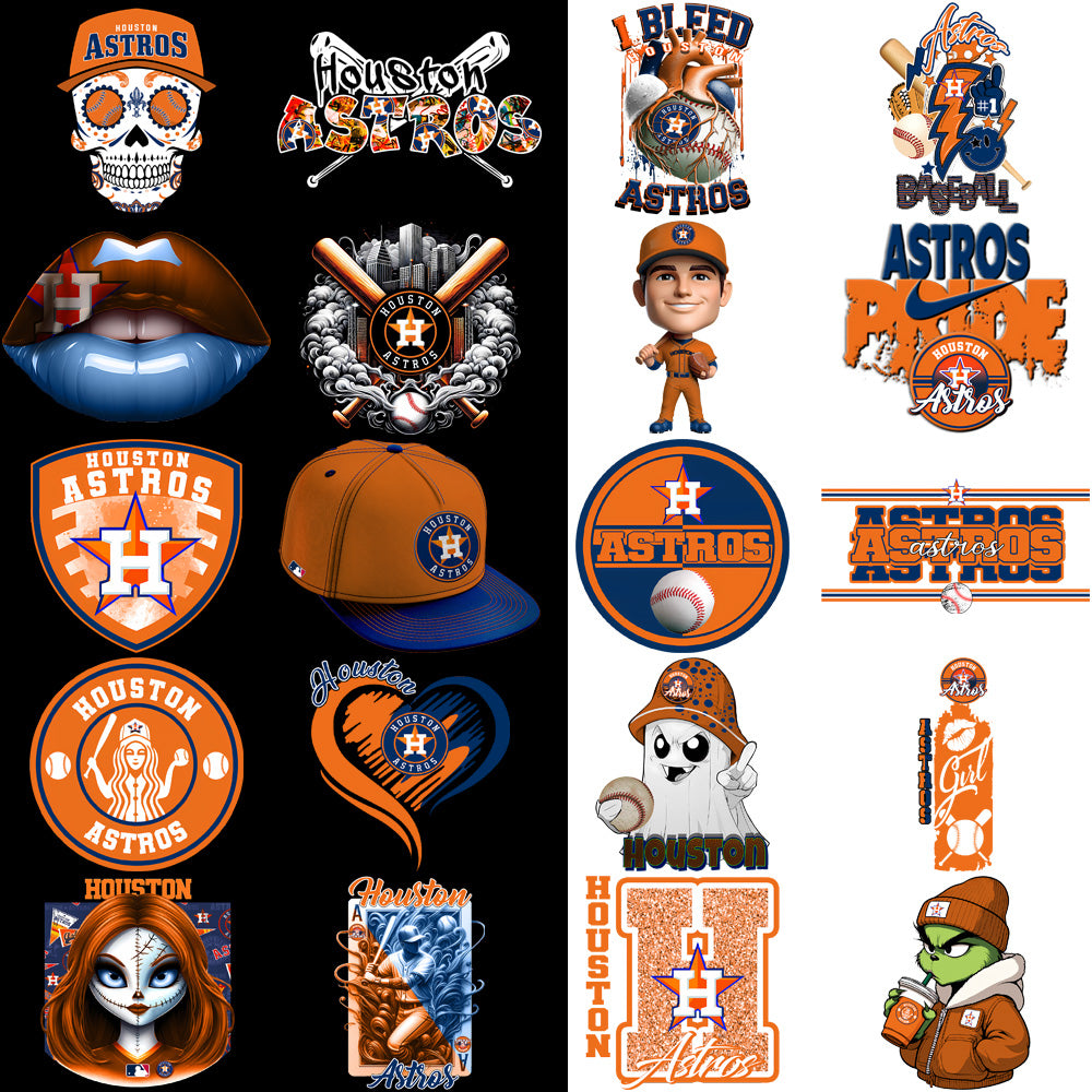 63 Houston Astros Baseball Designs Bundle PNG