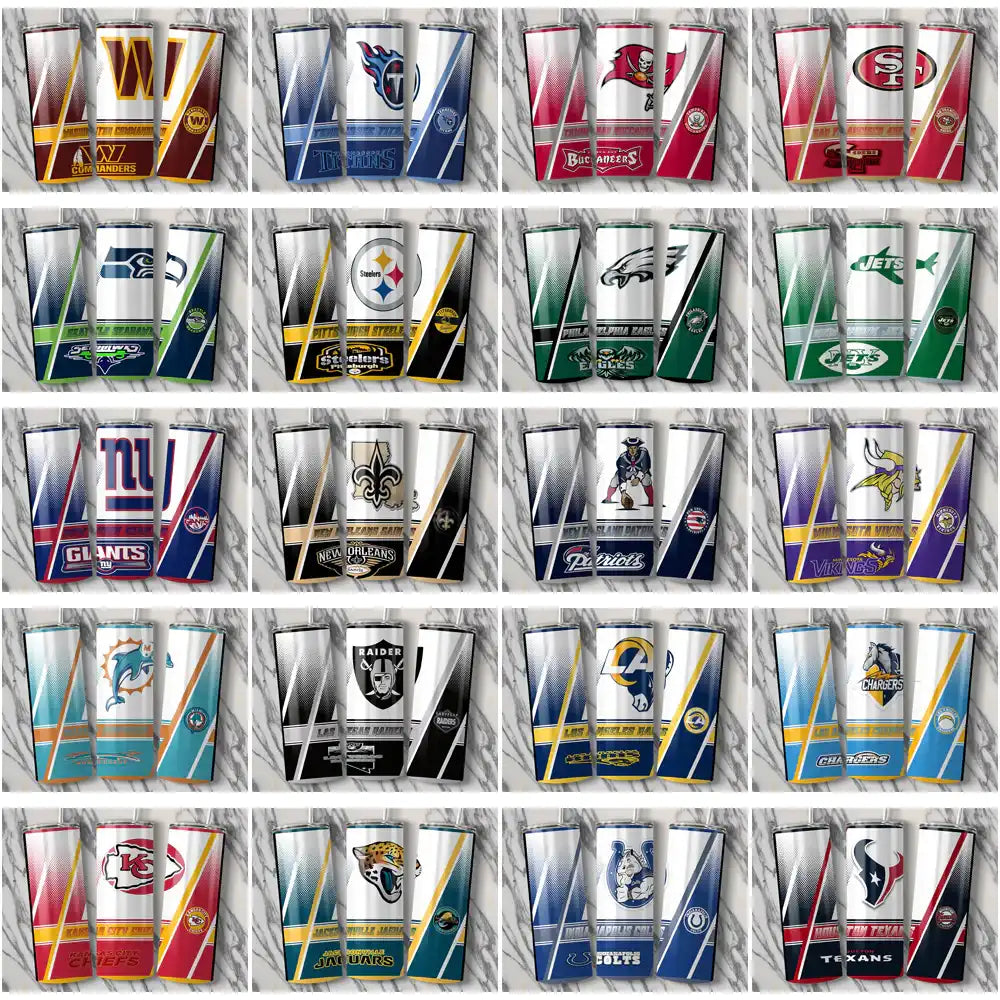 32 Football Teams Sports Tumbler Wrap Bundle JPG