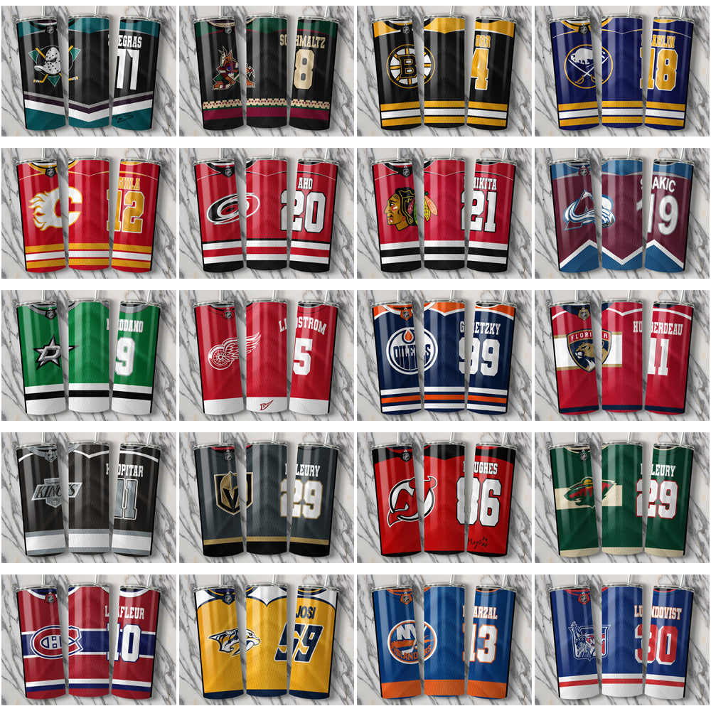 32 Ice Hockey Teams Jersey Tumbler Wrap Bundle JPG