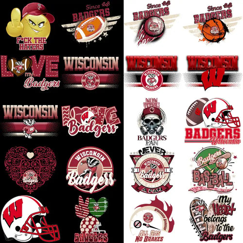85 Wisconsin Badgers Designs Bundle PNG