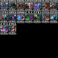 Load image into Gallery viewer, 160 League Of Legends Gaming Streetwear Black / White Designs Bundle PNG
