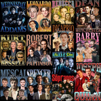 Load image into Gallery viewer, 60 Celebrity Movie &amp; TV Series Bootleg T-Shirt Designs Bundle PNG
