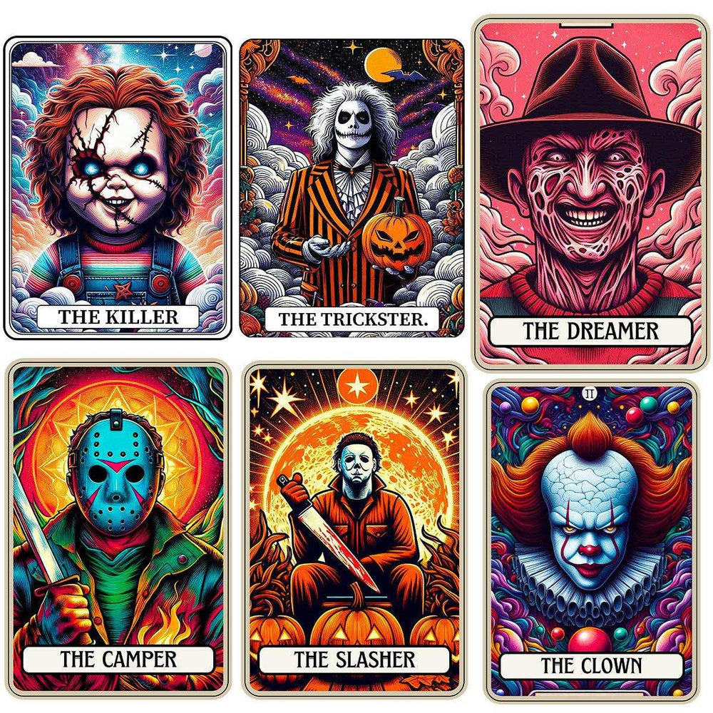 80 Halloween Tarot Cards Horror Movie Designs Bundle PNG