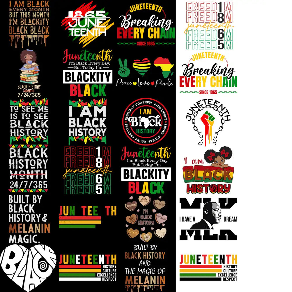140 Black History Month Black Juneteenth Designs Bundle PNG