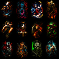 Load image into Gallery viewer, 96 Mixed Legends Gaming V2 Streetwear Halftone Designs Bundle PNG
