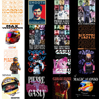 Load image into Gallery viewer, 80 Racing F1 Drivers Formula Streetwear Designs Bundle PNG

