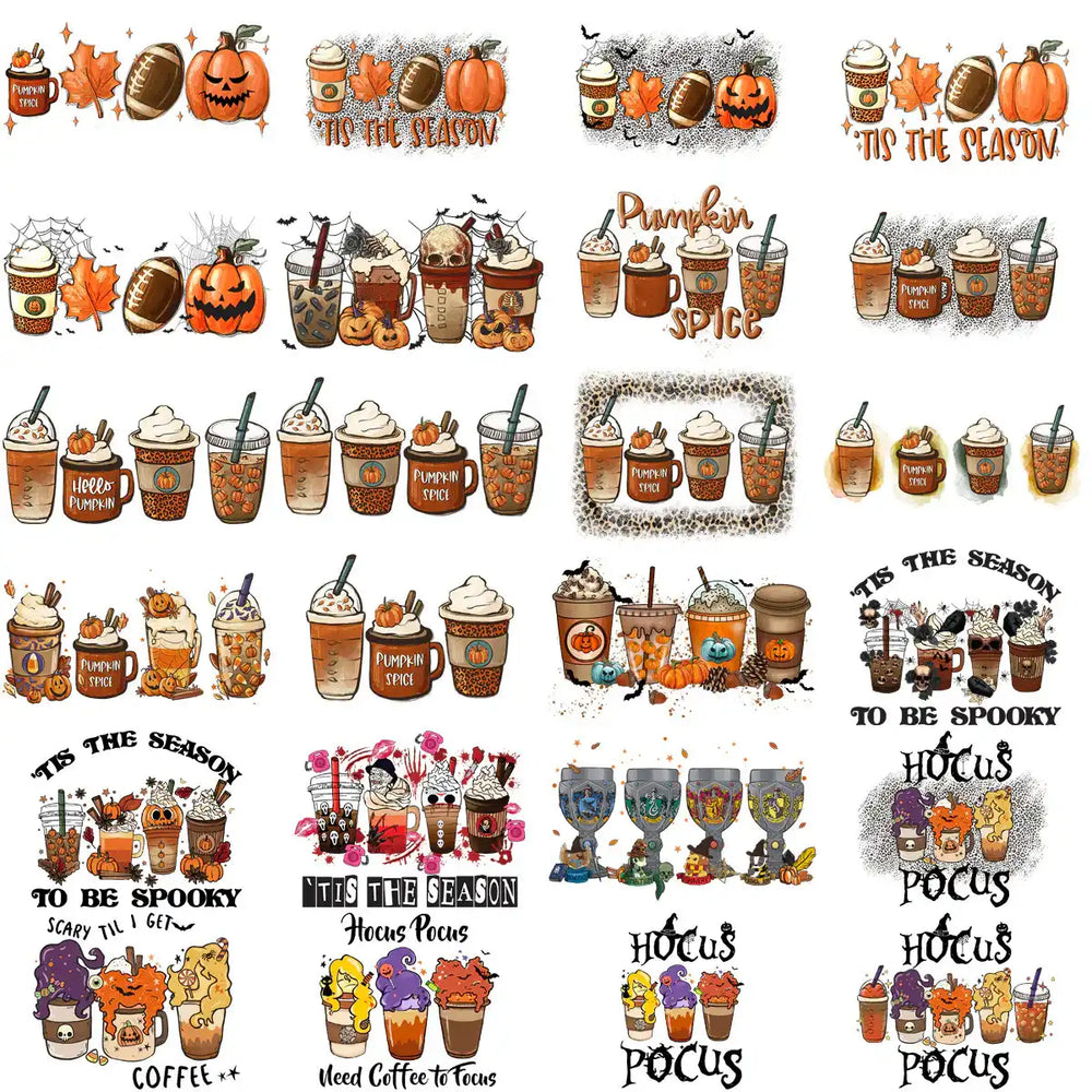 200 Drinks & Coffee Popculture Halloween Designs Bundle PNG