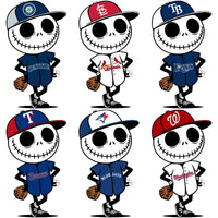 Load image into Gallery viewer, 30 Baseball Jack Skellington Teams Logo Designs Bundle PNG SVG
