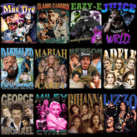 Load image into Gallery viewer, 51 Music Artists Bootleg Stars Mixed Designs Bundle PNG
