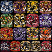 Load image into Gallery viewer, 89 College Football NCAA Teams Mascots Designs Bundle PNG
