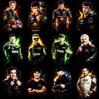 Load image into Gallery viewer, 90 Racing Best F1 Drivers Formula Halftones Designs Bundle PNG
