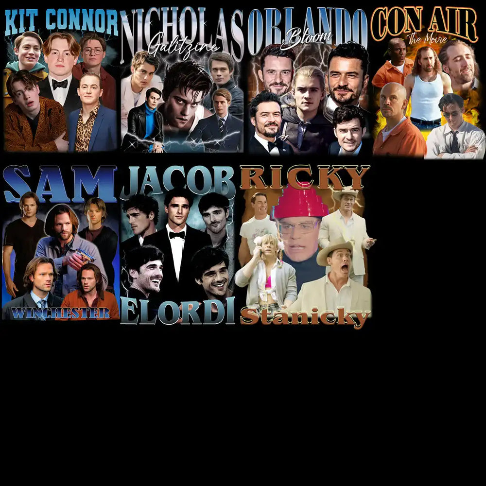 51 Popular Movies Series Artists Bootleg Designs Bundle PNG