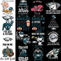 Load image into Gallery viewer, 120 Eagles Philadelphia MEGA Football Team Designs Bundle PNG
