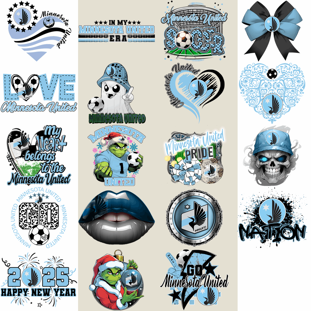 18 Minnesota United FC Soccer Designs Bundle PNG