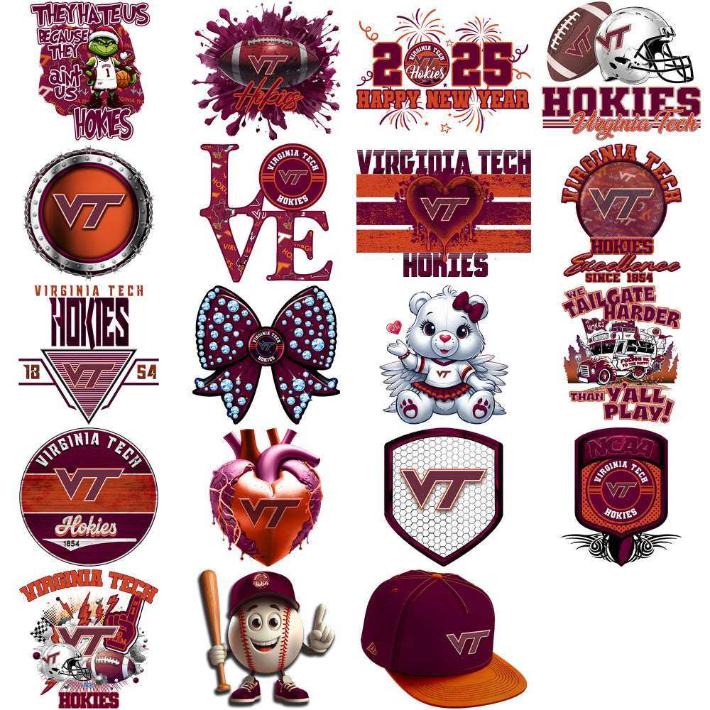 37 Virginia Tech Hokies Designs Bundle PNG