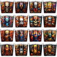 Load image into Gallery viewer, 99 3D Horror Cartoon Tumbler Wrap Designs Bundle JPG
