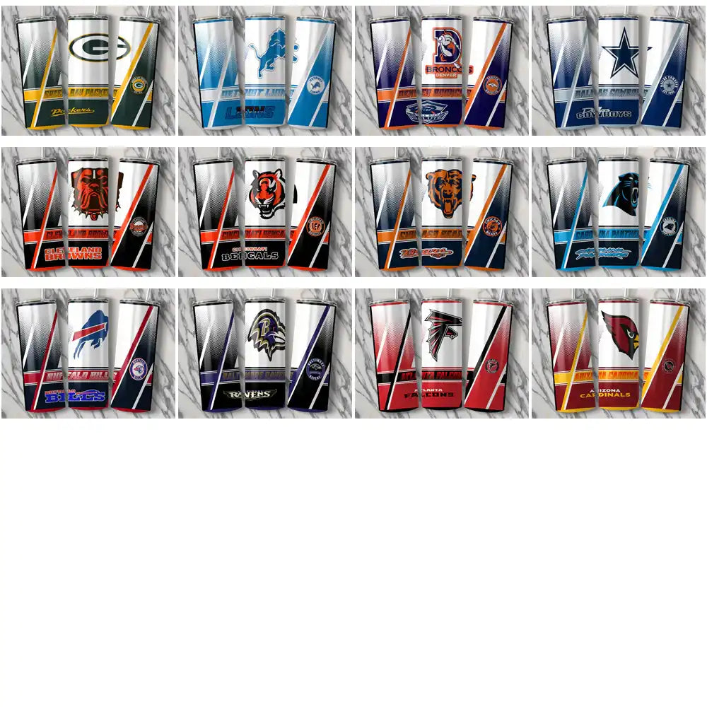 32 Football Teams Sports Tumbler Wrap Bundle JPG