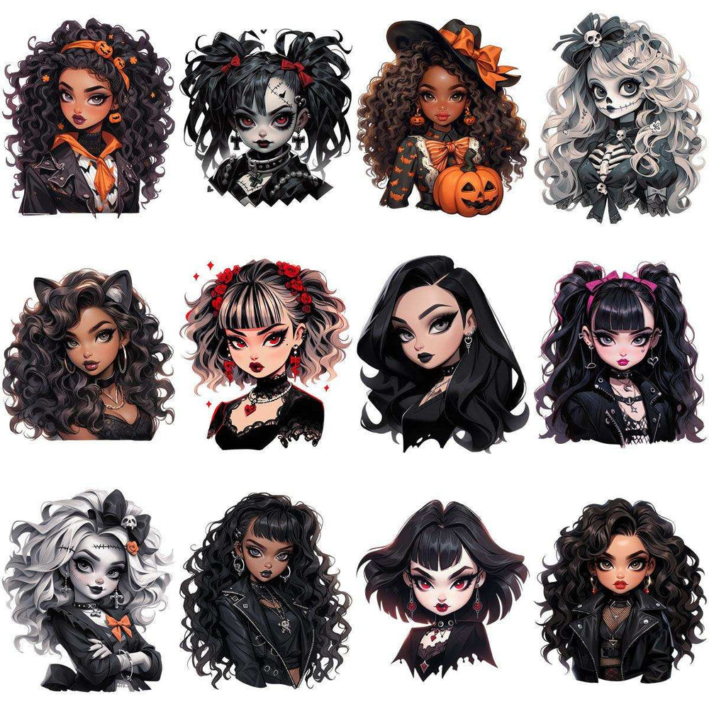 42 Halloween Girls Bundle PNG