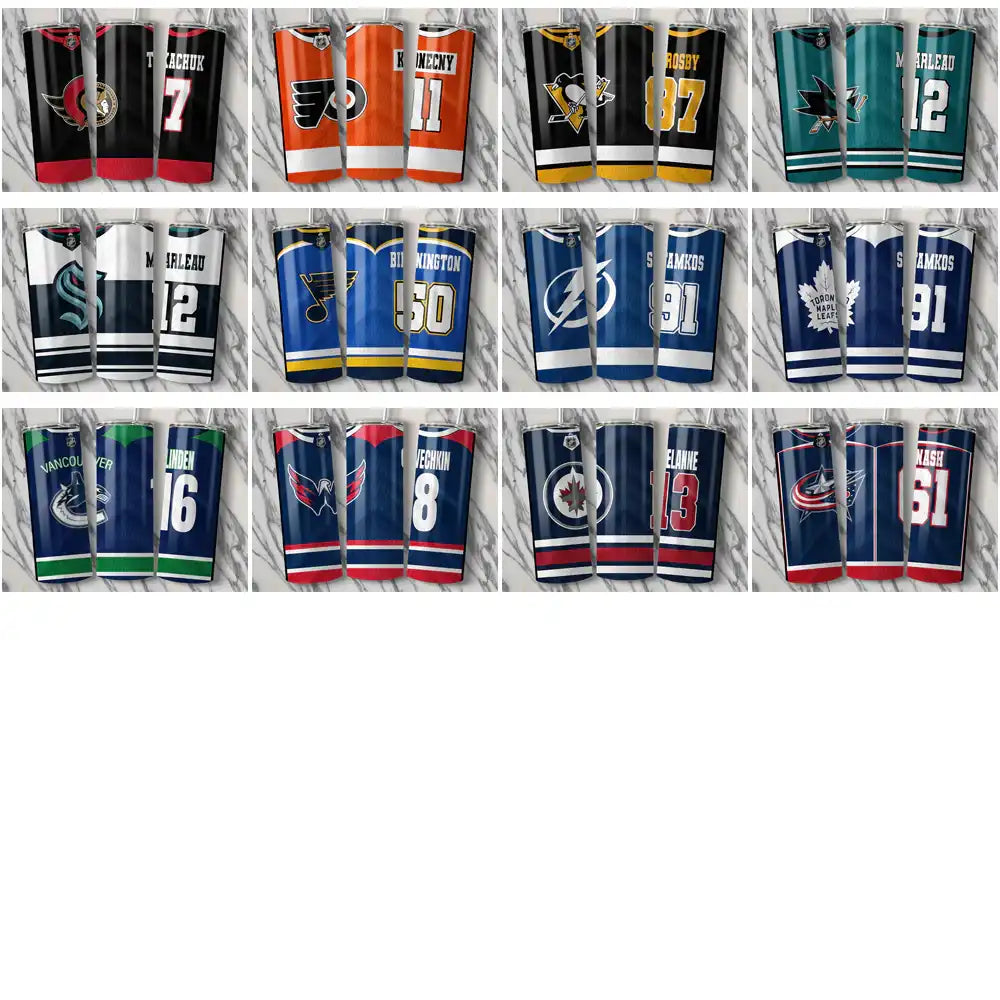 32 Ice Hockey Teams Jersey Tumbler Wrap Bundle JPG