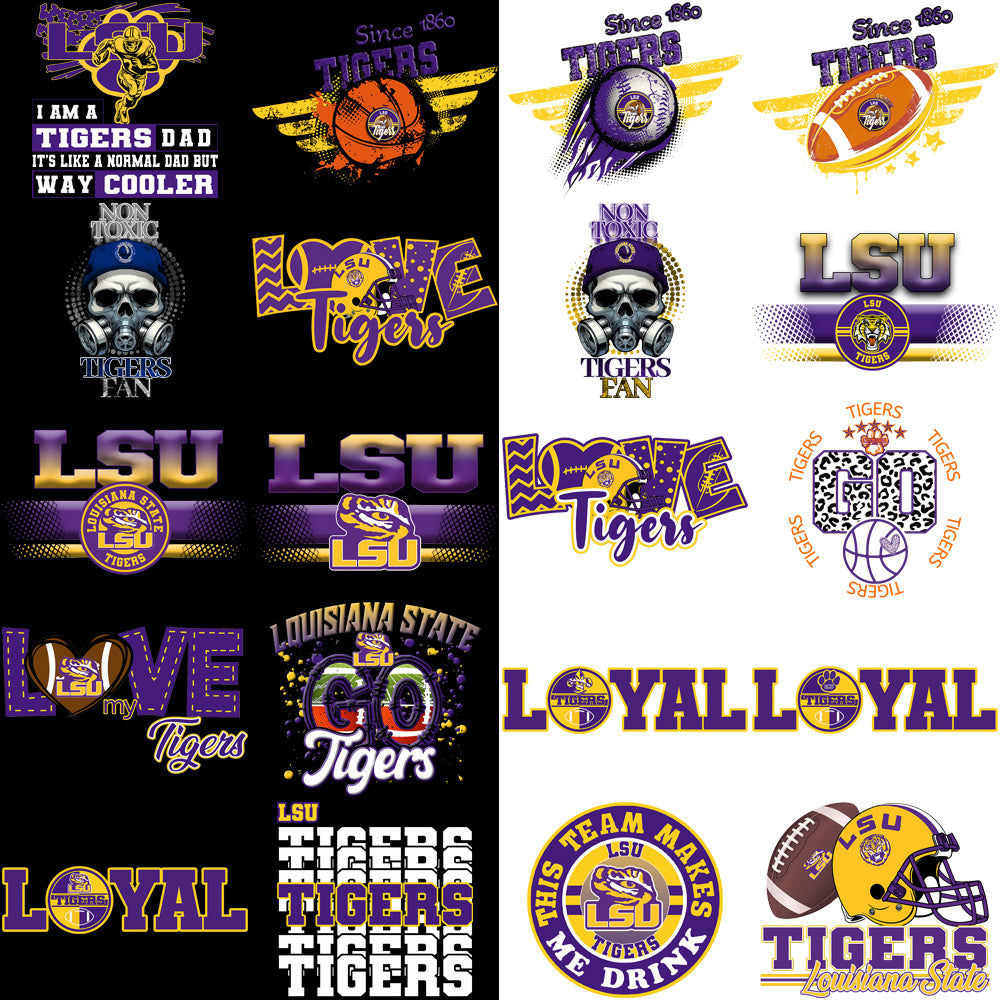 114 LSU Tigers Designs Bundle PNG