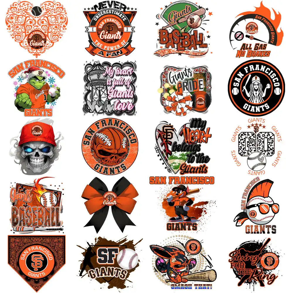 66 San Francisco Giants Baseball Designs Bundle PNG
