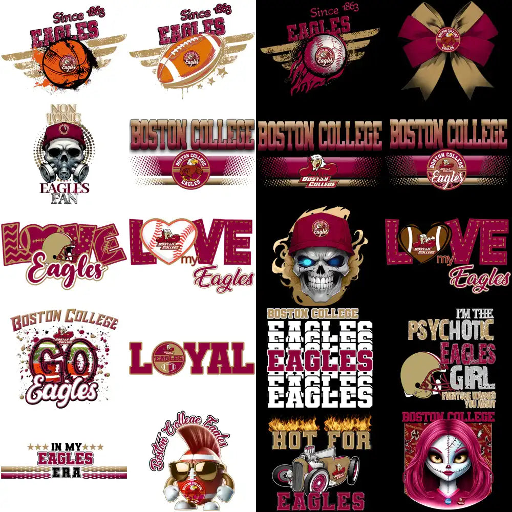 73 Boston College Eagles Designs Bundle PNG