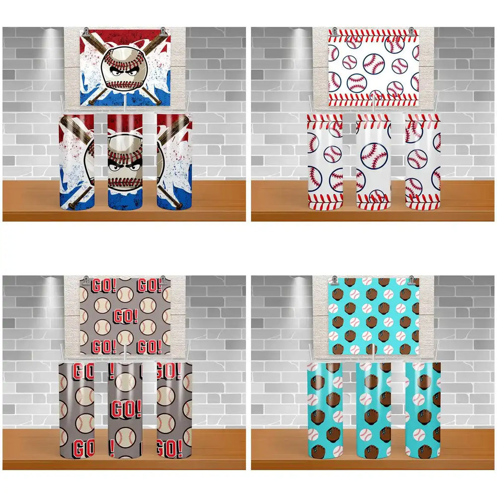 5 Baseball Tumbler Wrap Designs Bundle JPG