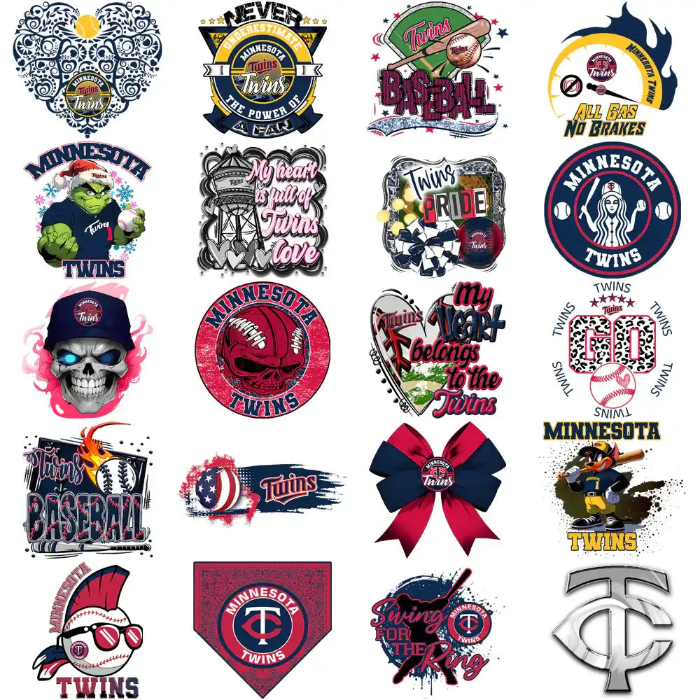 65 Minnesota Twins Baseball Designs Bundle PNG