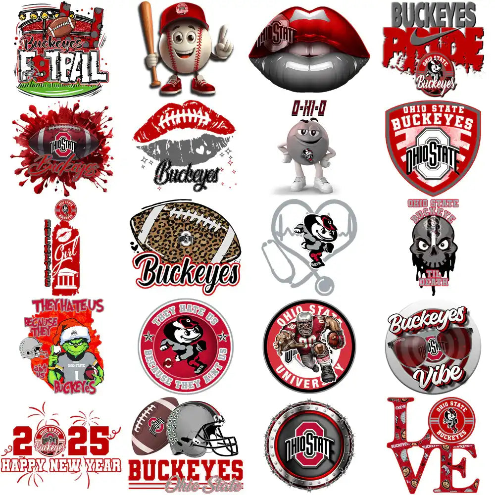 87 Ohio State Buckeyes Designs Bundle PNG