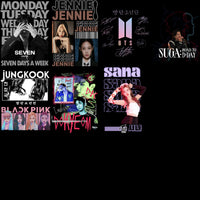 Load image into Gallery viewer, 65 KPOP Music Tribute Streetwear &amp; Bootleg Designs Bundle PNG
